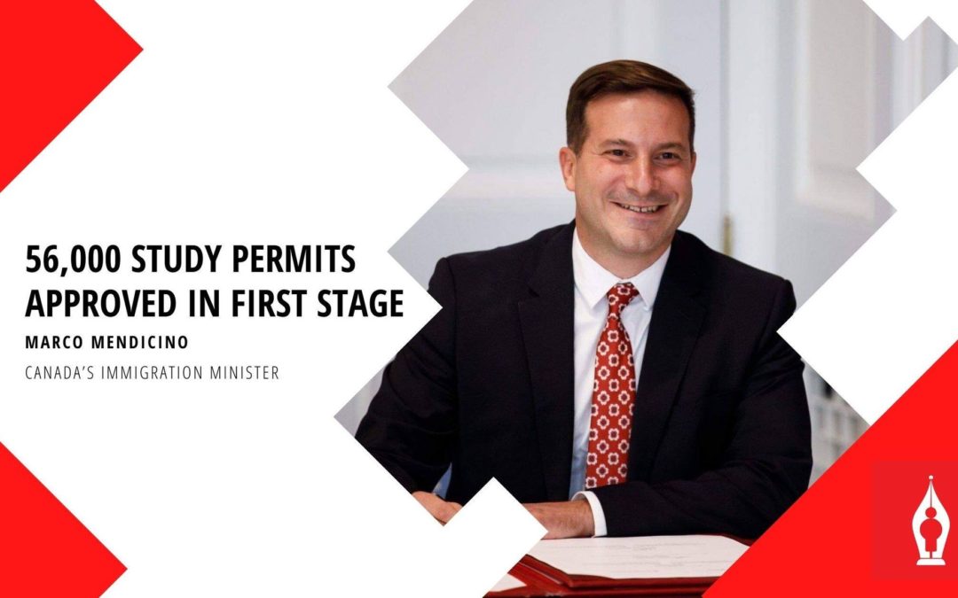 Canada’s immigration minister: 56,000 study permits approved in first stage